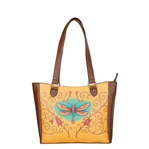 Printed Leather Shoulder Tote Bag for Women–Sling Bag Daily Use Purse for Office